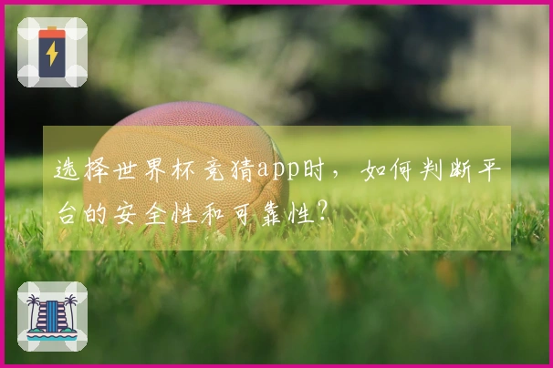 选择世界杯竞猜app时，如何判断平台的安全性和可靠性？